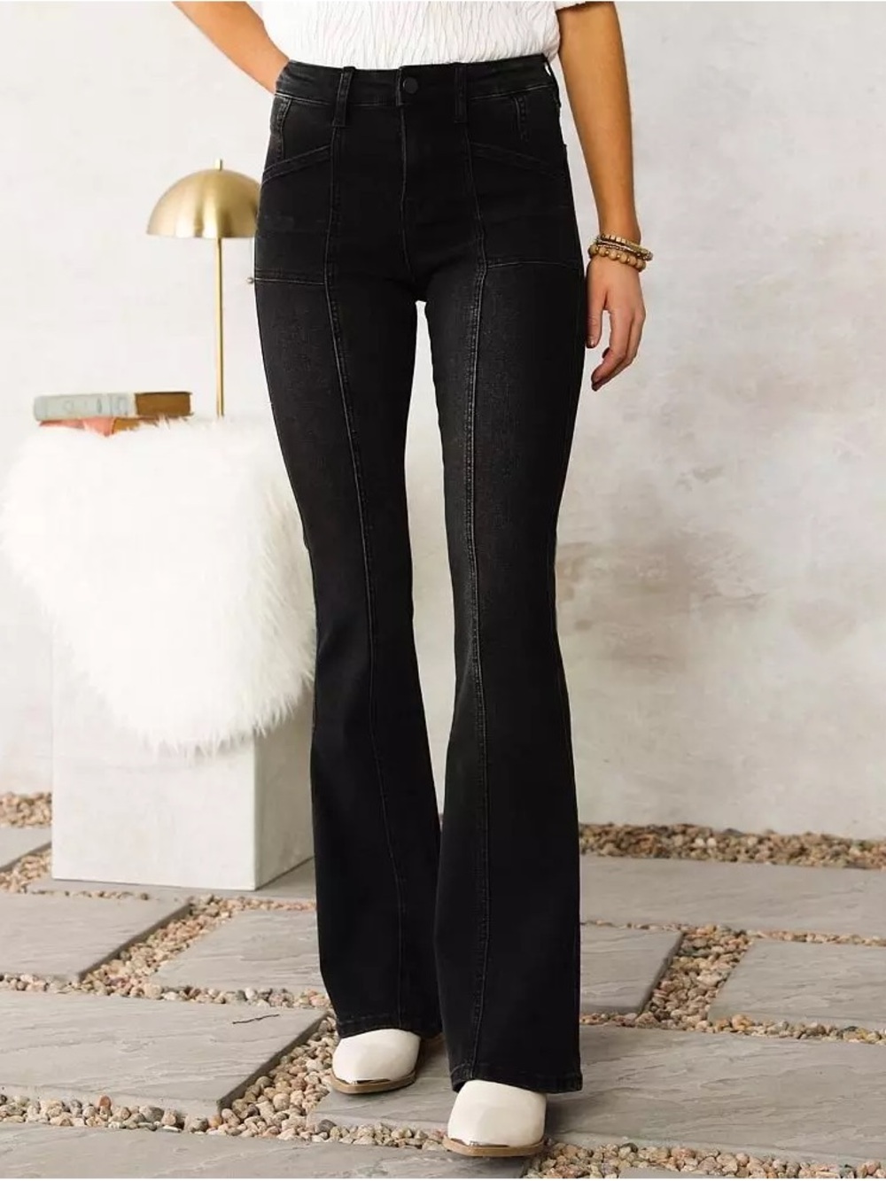 Flying Monkey Black High-Rise Flare Jeans